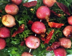 שיפודי צנונית על גחלים